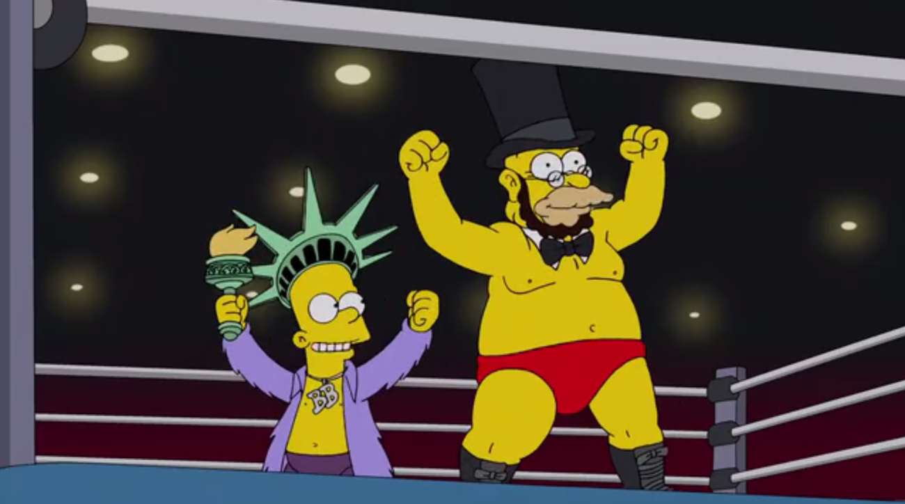 Simpsons Grandpa Wrestling Cleverfriends 